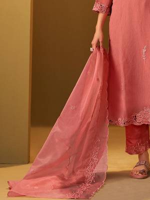 Women Ethnic Motifs Embroidered Kurta with Trousers & Dupatta 7