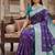 Purple soft banarasi silk saree with zari weaving meenakari design