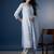 Women Printed Linen Kurta with Trousers & With Dupatta
