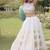 Women's Cotton Lehenga Choli Set with Golden Mirror Work Blouse & Polka Dot Lehenga
