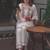 Women Floral Embroidered Thread Work Kurta with Trousers