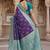 Purple soft banarasi silk saree with zari weaving meenakari design