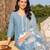 Women Floral Embroidered Thread Work Kurta with Trousers & With Dupatta