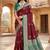 Maroon soft banarasi silk saree with zari weaving meenakari design