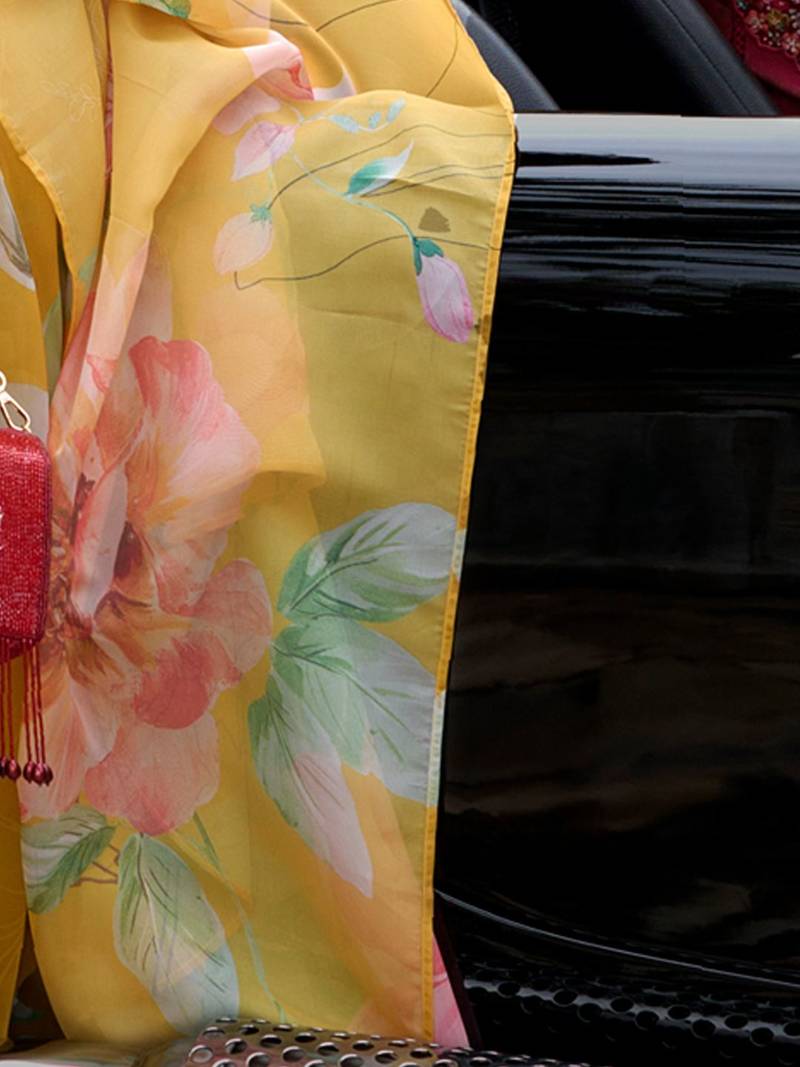 Floral Embroidered A-Line Kurta With Trousers & Dupatta