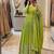 Parrot Green Color Embroidery Sequences Work With Real Mirror Work Silk Blend Gown Set
