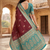 Maroon soft banarasi silk saree with zari weaving meenakari design