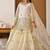 cream georgette party wear embroidery sharara suit set