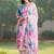 Women Floral Embroidered Empire Thread Work Kurta with Trousers & With Dupatta