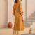 Floral Embroidered Mandarin Collar Cotton Kurta With Trousers