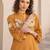 Floral Embroidered Mandarin Collar Cotton Kurta With Trousers