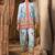 Sky blue rayon printed co-ord set
