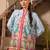 Sky blue rayon printed co-ord set