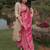 Cream zarna silk printed kurta pant set