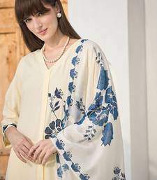 Floral Printed Straight Kurta With Palazzos & Dupatta