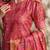 Rani pink french crepe printed kurta pant set