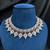 royal ruby & diamond look bridal necklace set with statement earrings maang tikka