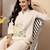 Off white cotton heavy thread embroidery work co-ord set