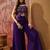 Purple georgette heavy thread embroidery work kurta with palazzo & dupatta set