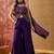 Purple georgette heavy thread embroidery work kurta with palazzo & dupatta set