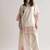 off white creap silk blend  party wear embroidery suit set stitched
