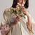 off white creap silk blend  party wear embroidery suit set stitched