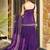 Purple rangoli silk embroidery lace border work kurta palazzo set