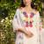 Floral Embroidered Patchwork Straight Kurta With Trousers & Dupatta
