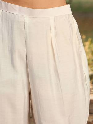 Floral Embroidered Patchwork Straight Kurta With Trousers & Dupatta 3