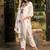 Floral Embroidered Patchwork Straight Kurta With Trousers & Dupatta