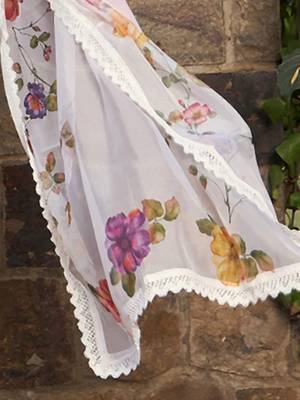 Floral Embroidered Patchwork Straight Kurta With Trousers & Dupatta 5
