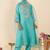 Women Floral Embroidered Thread Work Kurta with Trousers & With Dupatta