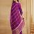 Magenta viscose rayon heavy thread embroidery with woven dupatta kurta pant set