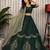 Dark Green Color Embroidery malti Thred work and sequins work. And Aari mirror work Roman Silk Blend Lahenga Choli Set