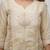 Cream chinon heavy thread embroidery with woven dupatta kurta palazzo set