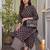 Black pure cotton printed kurta with pant