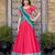 pink silk blend embroidered traditional lehenga choli