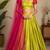 parrot green tissue plain traditional lehenga choli with free size upto 42