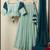 sky blue tissue plain traditional lehenga choli with free size upto 42