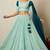 sky blue tissue plain traditional lehenga choli with free size upto 42