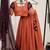 brown tissue plain traditional lehenga choli with free size upto 42