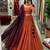 brown tissue plain traditional lehenga choli with free size upto 42