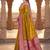 Mustard soft banarasi silk saree with zari weaving meenakari design