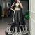 black silk blend embroidered traditional lehenga choli