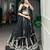 black silk blend embroidered traditional lehenga choli