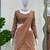 light brown georgette embroidered traditional lehenga choli with free size upto 42