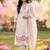 Women Floral Embroidered Thread Work Cotton Kurta with Trousers & With Dupatta