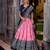 pink silk blend printed traditional lehenga choli