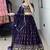 purple satin embroidered traditional lehenga choli