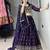 purple satin embroidered traditional lehenga choli